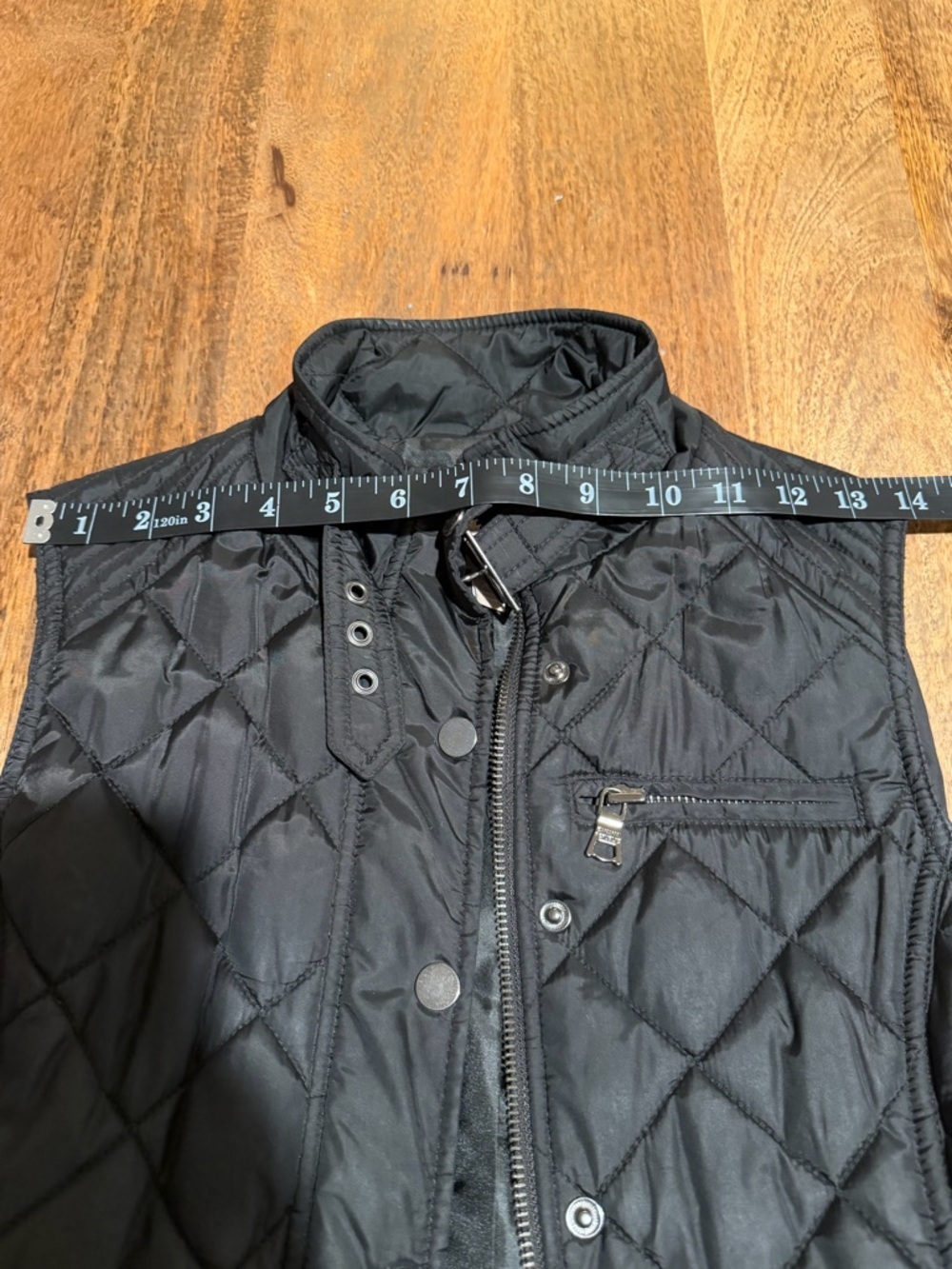Banana Republic Black Quilted Belted Vest XS Petite - Picture 5 of 10